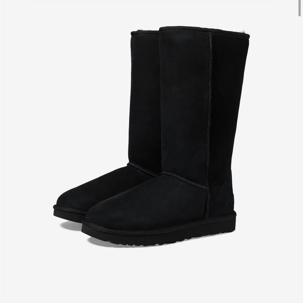 UGG Classic Tall II Black Suede Boots Sz 8 BNIB